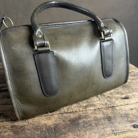 Vintage Coach Flannel Gray Madison Satchel Bag 9725 NYC Made In USA - Picture 2 of 14